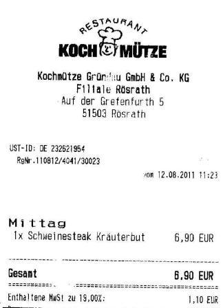 adff Hffner Kochmtze Restaurant